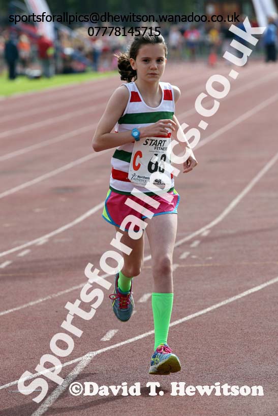 Girls under-13s, Northern Road Relays, Blackpool. Photo: David T. Hewitson/Sports for All Pics